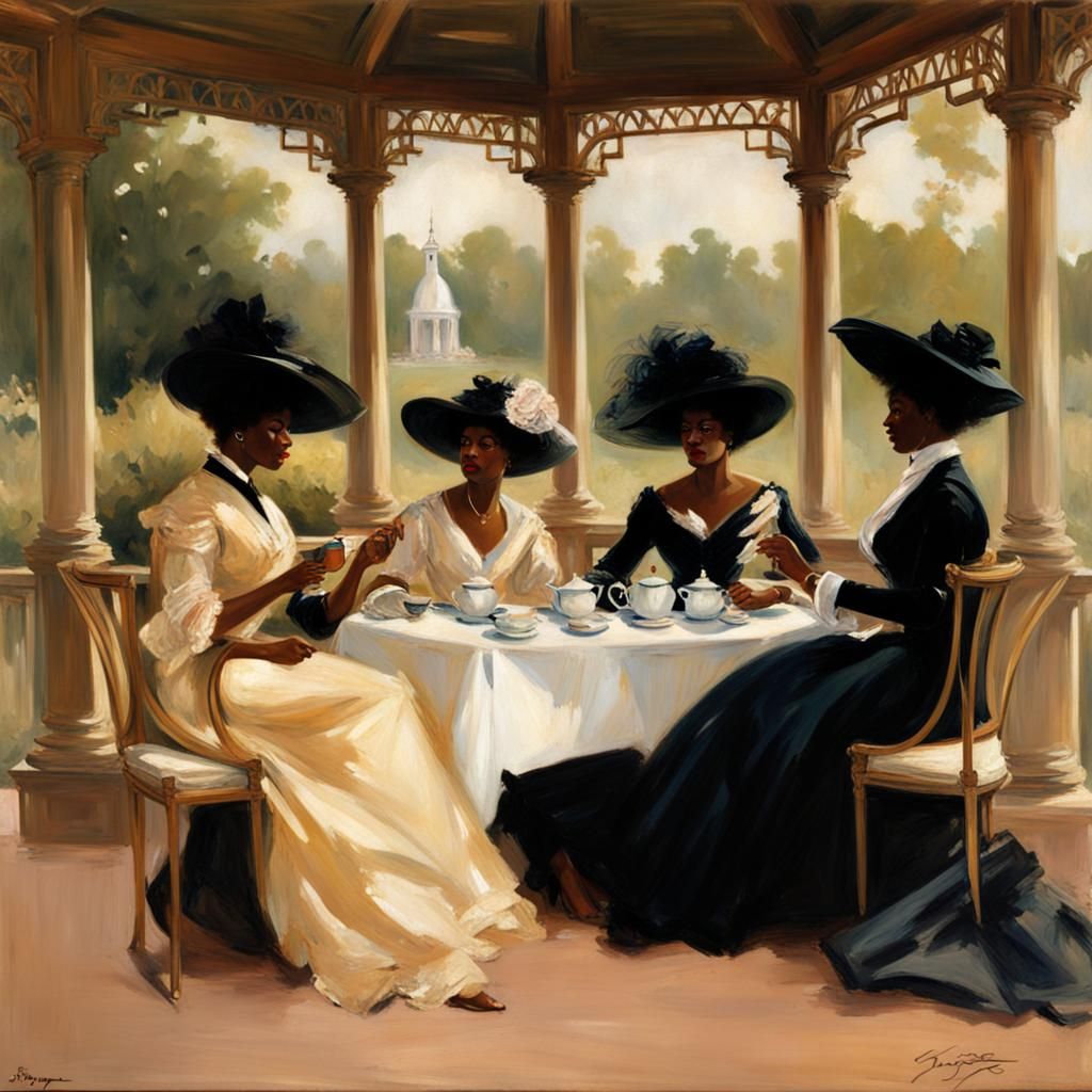 The Tea Party. AI Generated Artwork NightCafe Creator