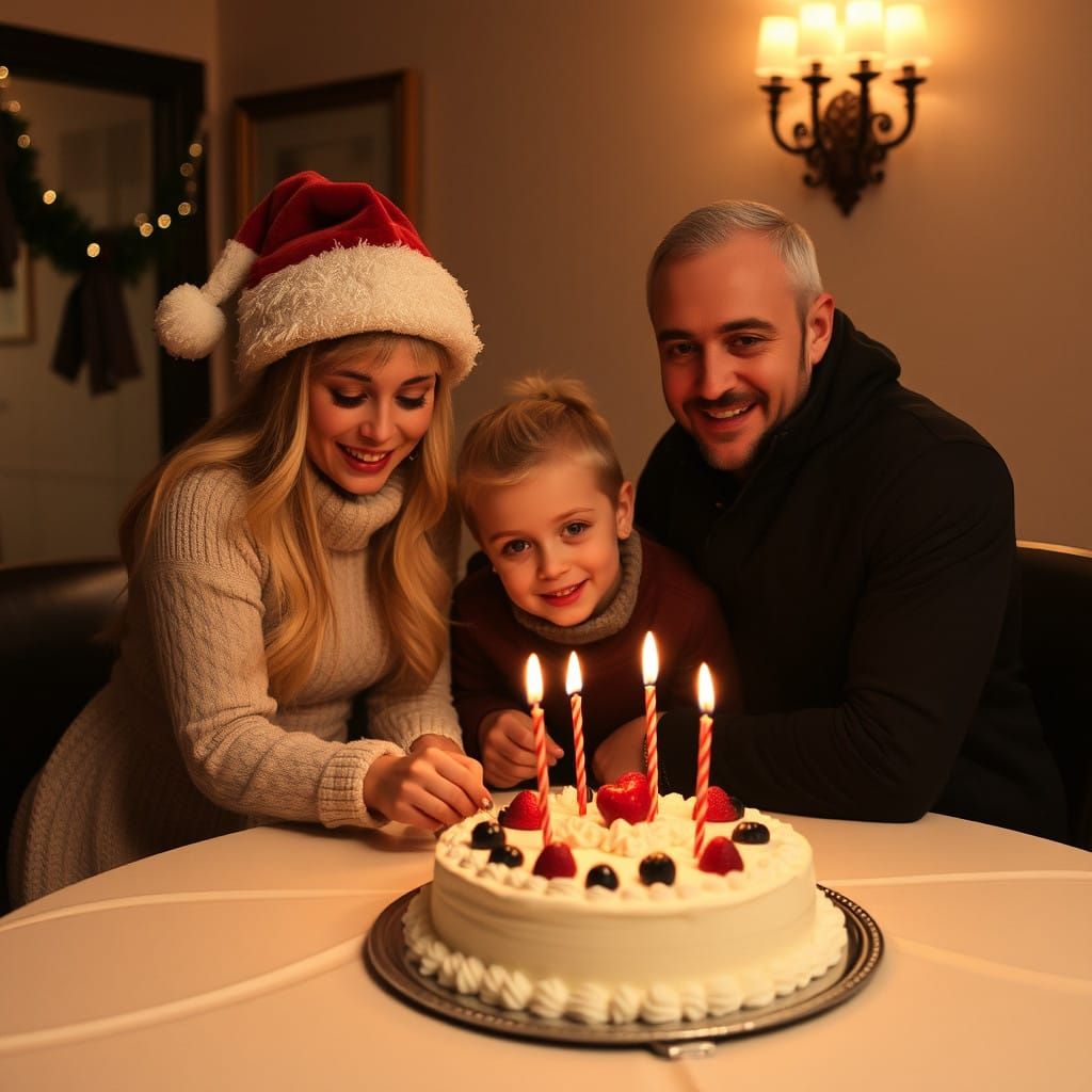 Winter Wonderland Scene in Vibrant Colors