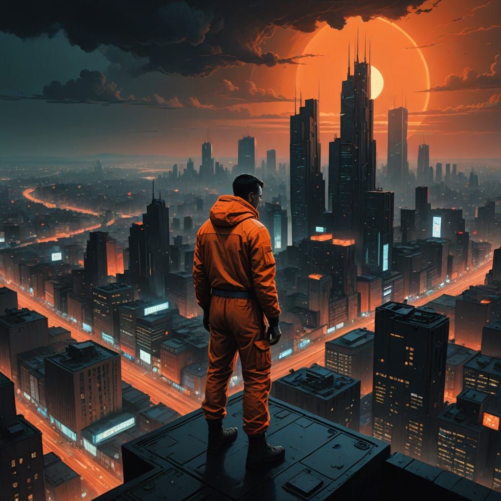 Desperate Leap into a Neon Dreamscape