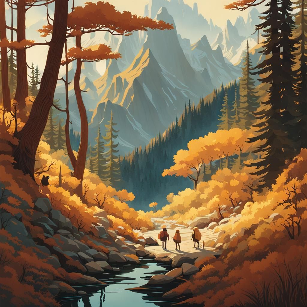 the little friends on a hike,  by Dustin Lefevre and Andreas...