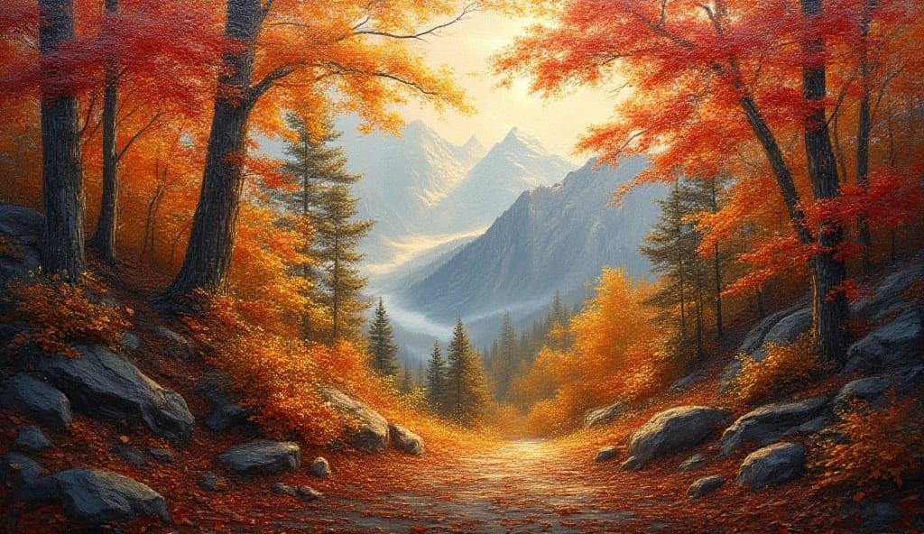 Colorful autumn forest