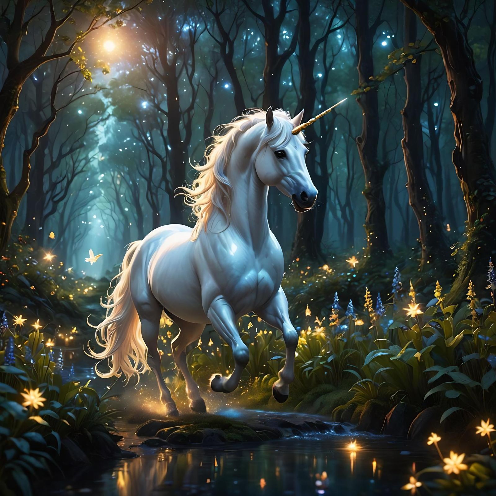 Enchanted Forest of the Unicorns  by @Ria Hagane
