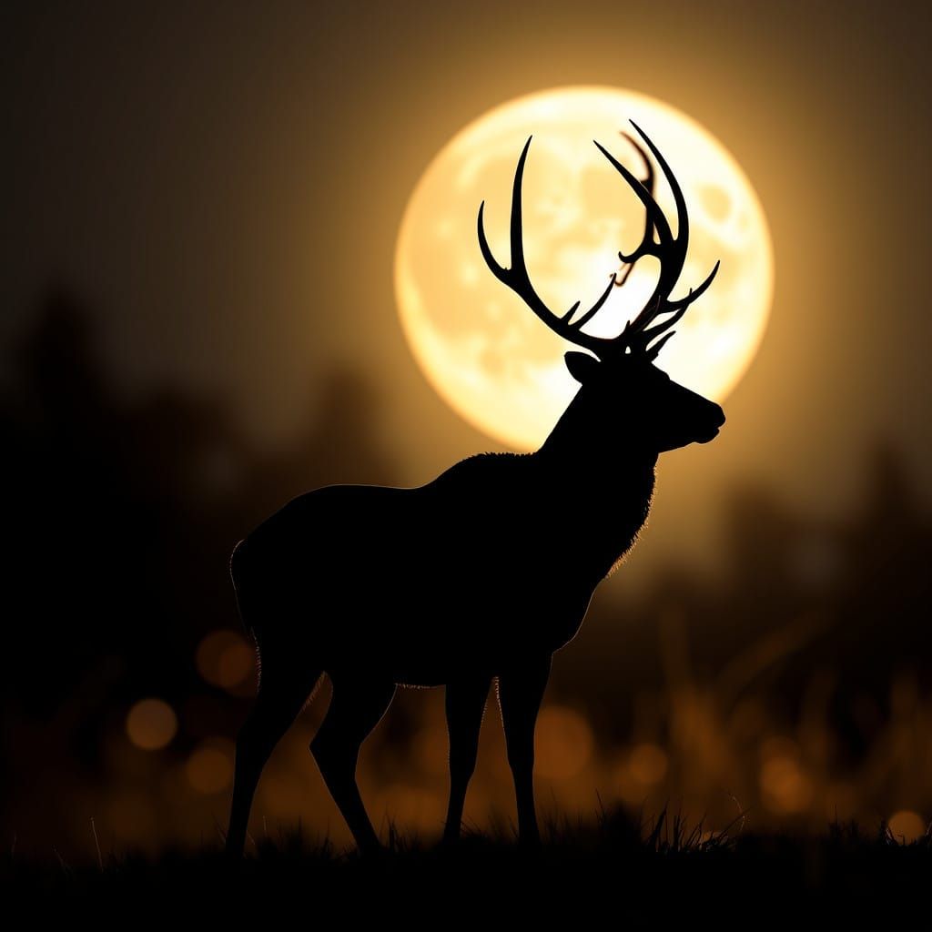 Stag Silhouette  by @sasha