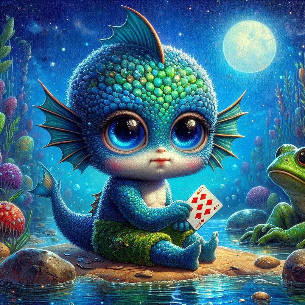 Friends from the blue lagoon playing Go Fish