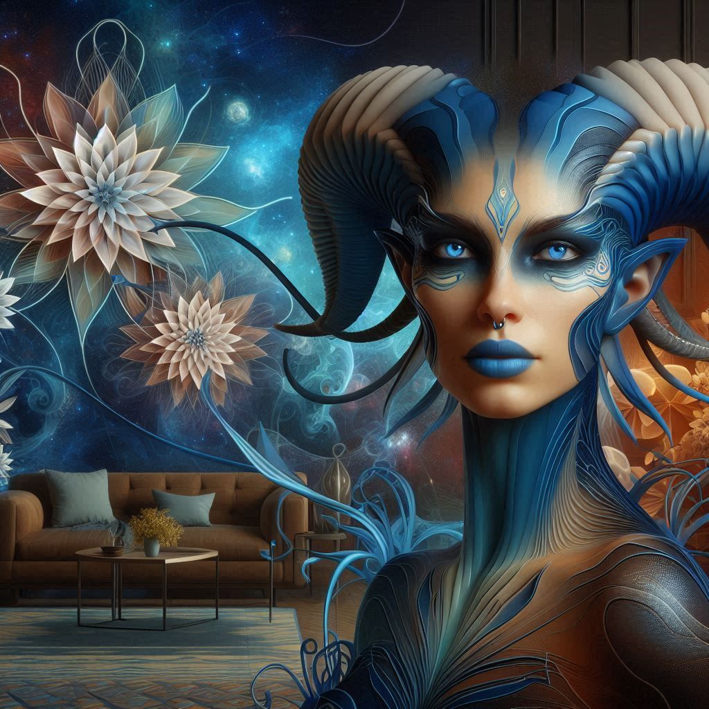 Portrait of an extraterrestrial Woman