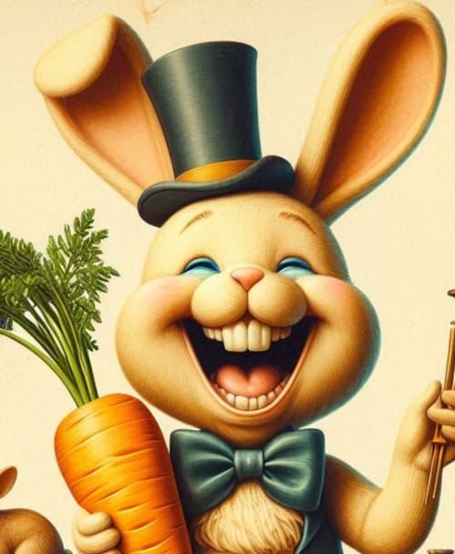 Vintage Laughing Bunny