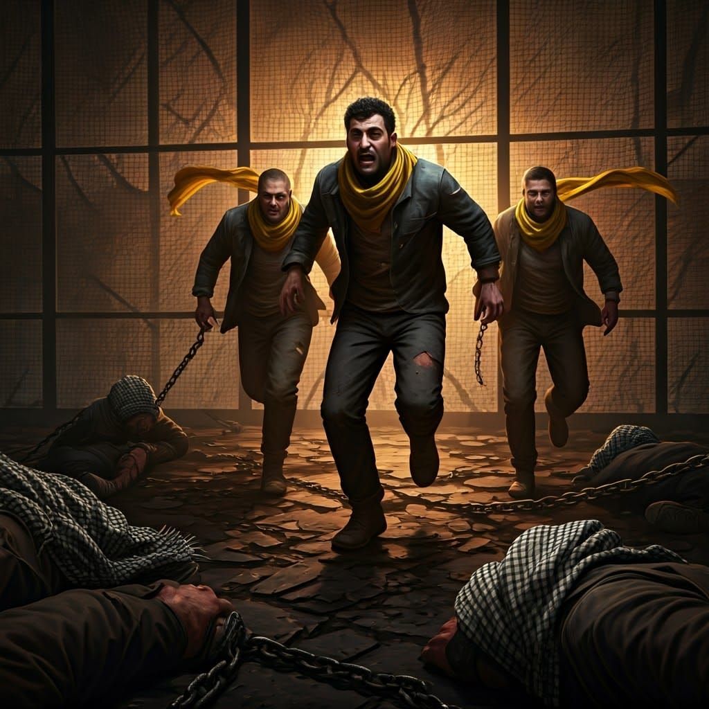 Three Men Flee Desperate Captivity in Vibrant Dystopian Land...