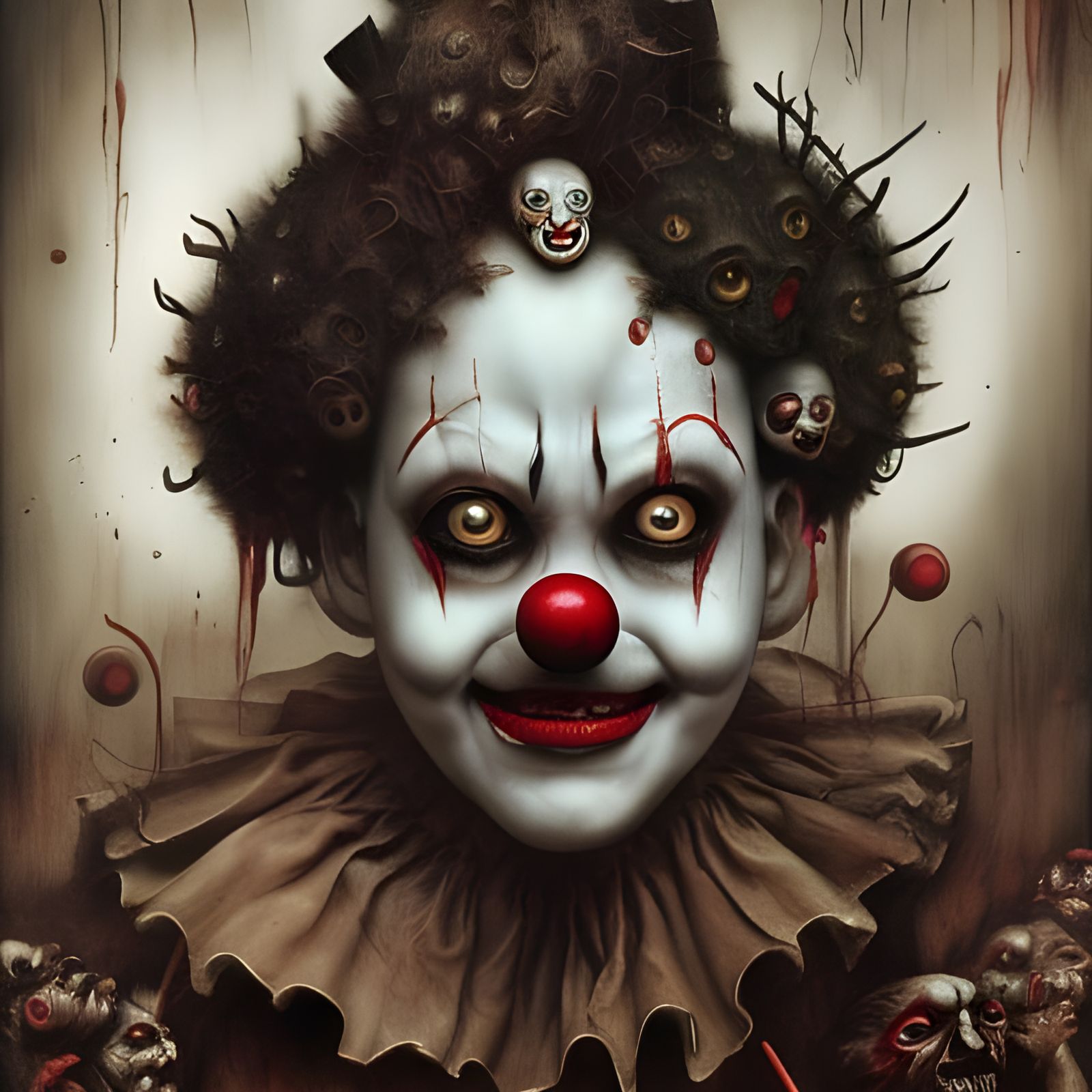 Sinister clown - AI Generated Artwork - NightCafe Creator