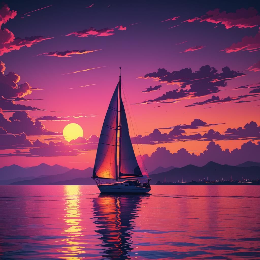 Sailboat in the sunset