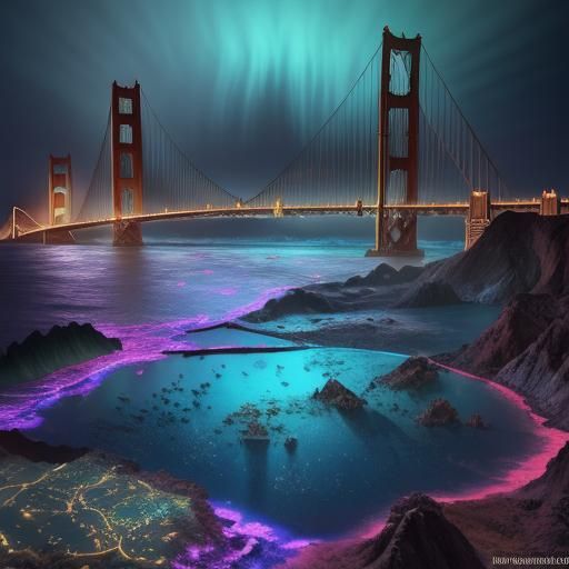 San Francisco in year 2323, earth is covered in deep water, submerged 