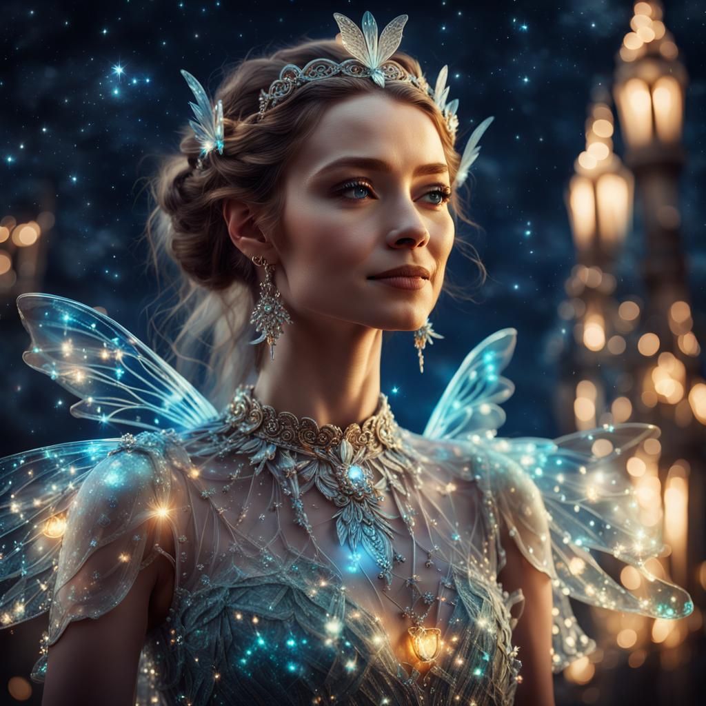 Close up portrait of a beautiful queen fairy