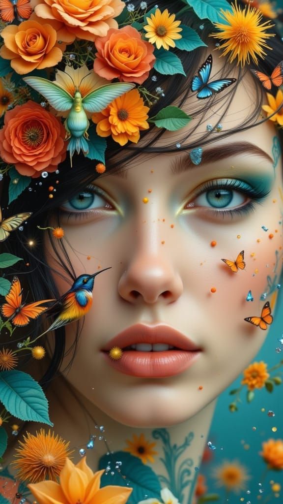 <lora:Water-ink-colorV2:1.0> <lora:Pin-Up:1.0> <lora:Magical Water Flux:1.0> <lora:Bohemian Whimsy:1.0> <lora:Detailed realism:1.0> <lora:Ab...