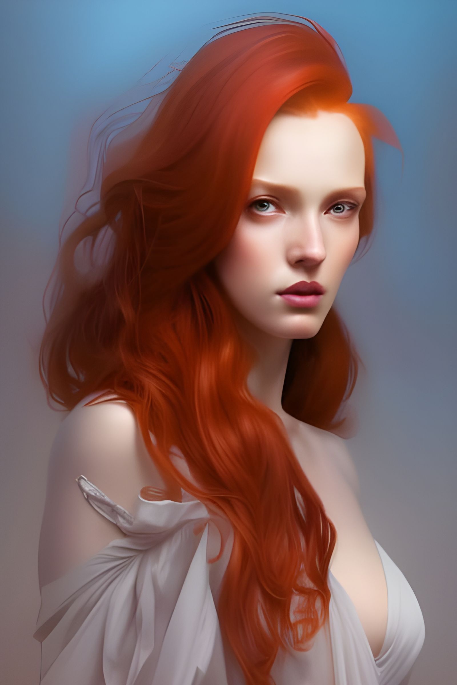 Beautiful Redhead Woman - Ai Generated Artwork - Nightcafe Creator