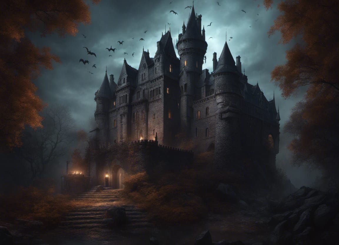 Spooky Castle - AI Generated Artwork - NightCafe Creator