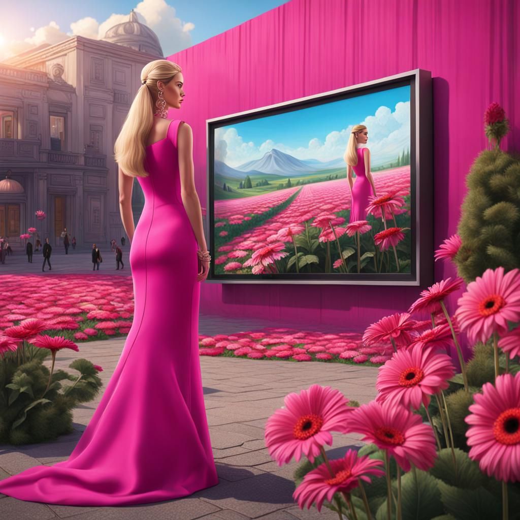 A stunning woman who looks like a real life barbie and she l...