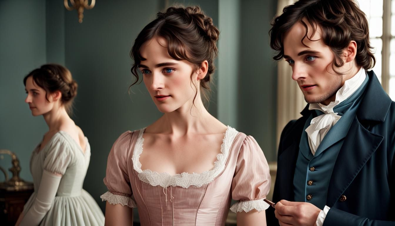 Elizabeth is realising she's in love with Mr. Darcy. - AI Generated ...