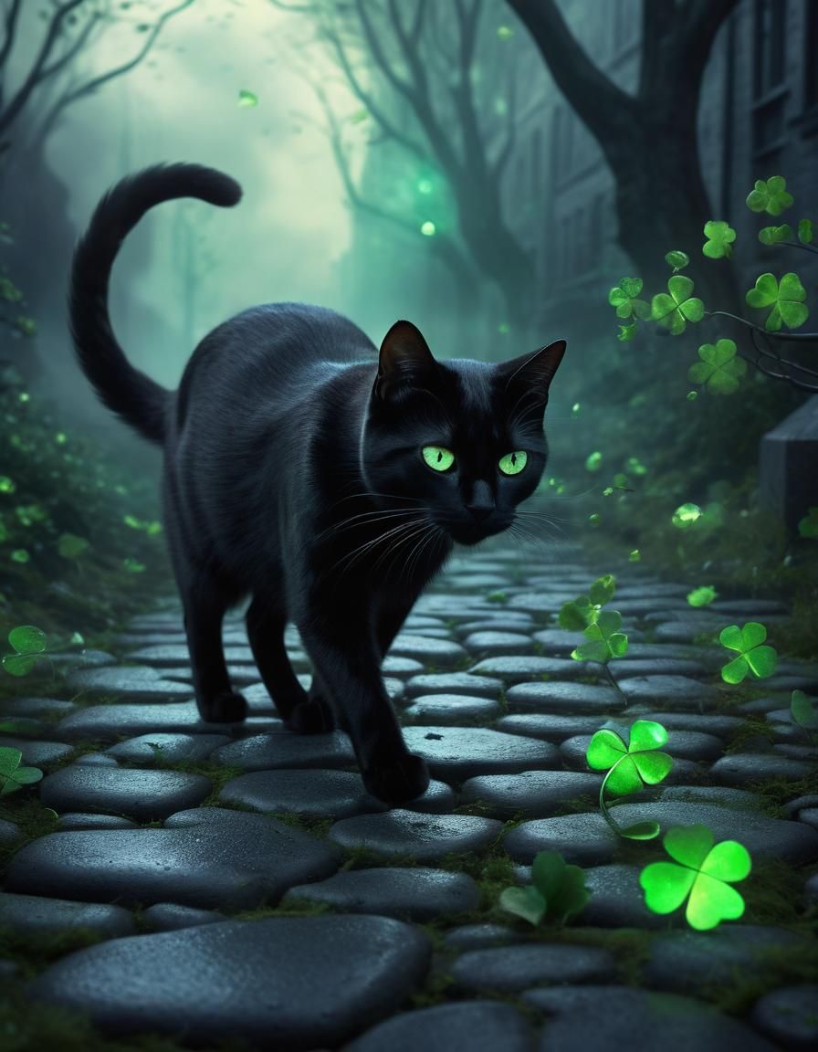 Lucky Black Cat O7  by @Chris