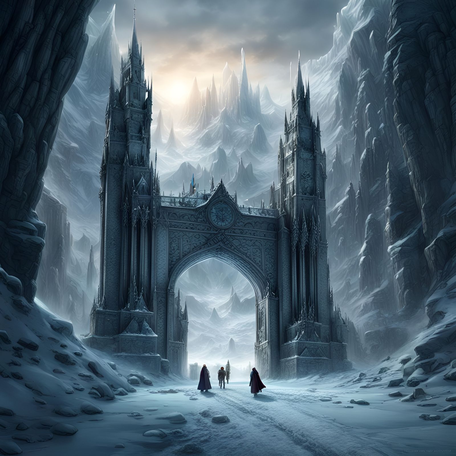 The frozen gates of Heriyon - AI Generated Artwork - NightCafe Creator