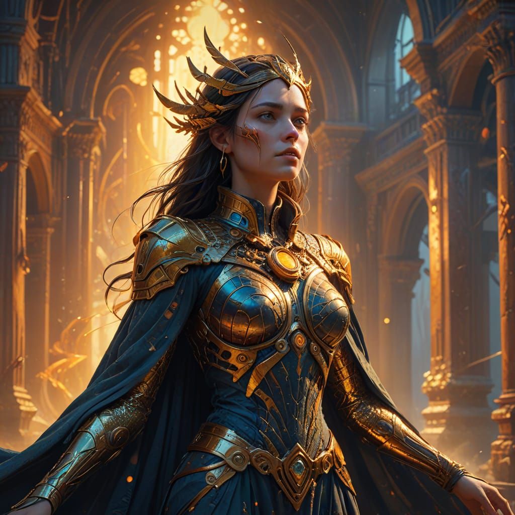 Ethereal Sovereign in Vibrant Splendor