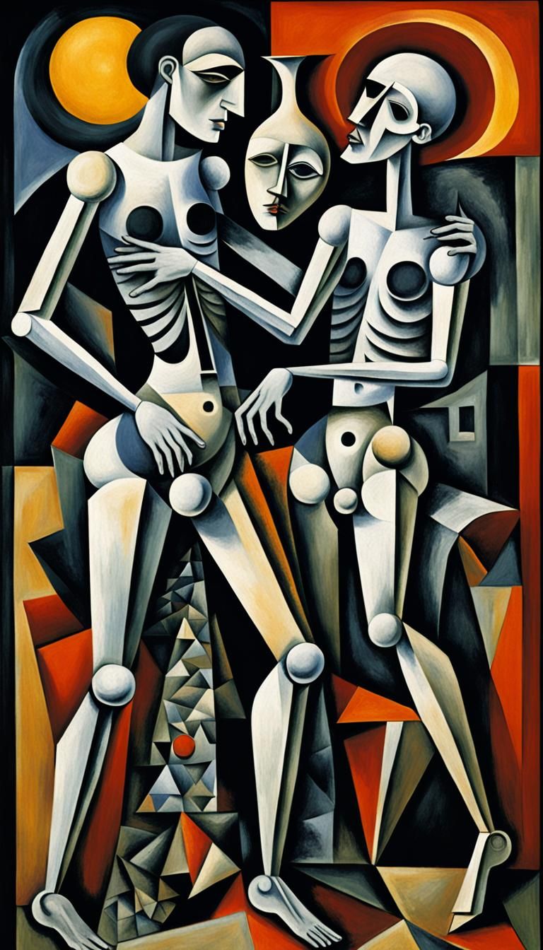 Tarot card entitled The Lovers 