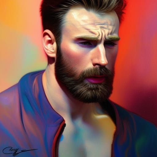 Retro Vibes Chris Evans - AI Generated Artwork - NightCafe Creator