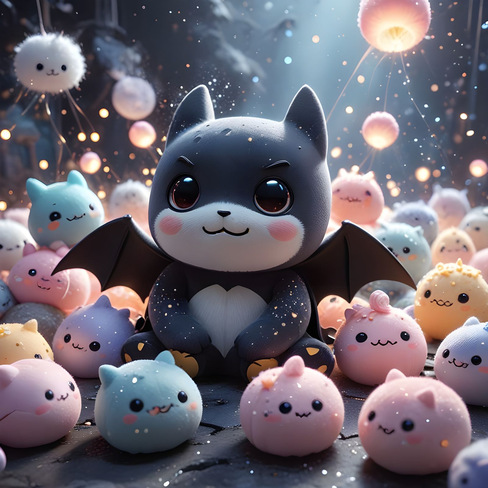 Batman kawaii squishy mallow  by @Latro