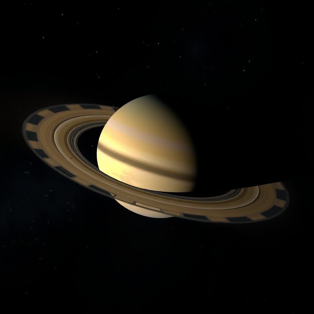 Saturn with rings