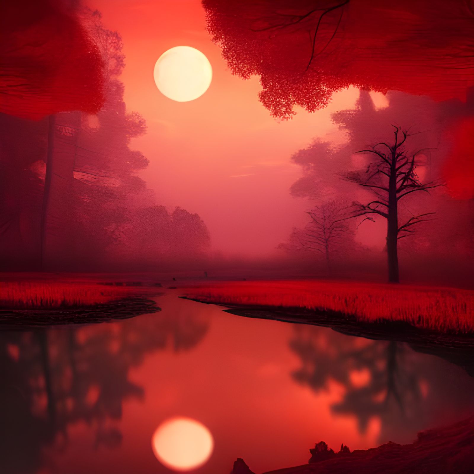 Red forest  by @Drine