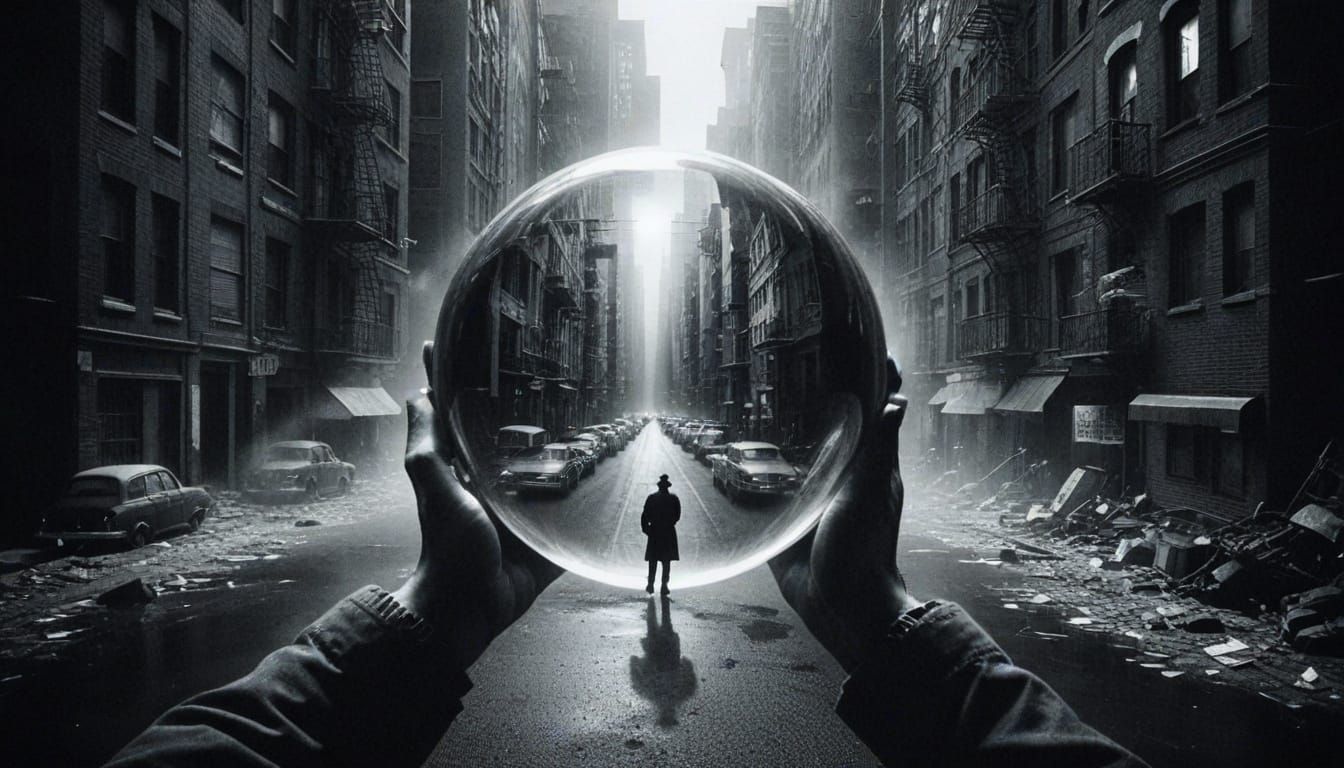 Imagine. Black and white