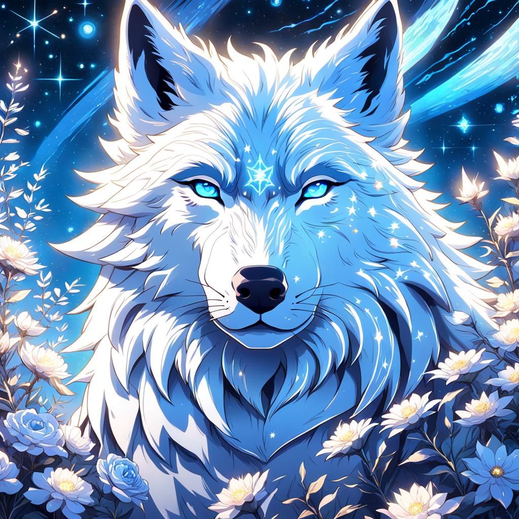 Celestial Wolf - AI Generated Artwork - NightCafe Creator