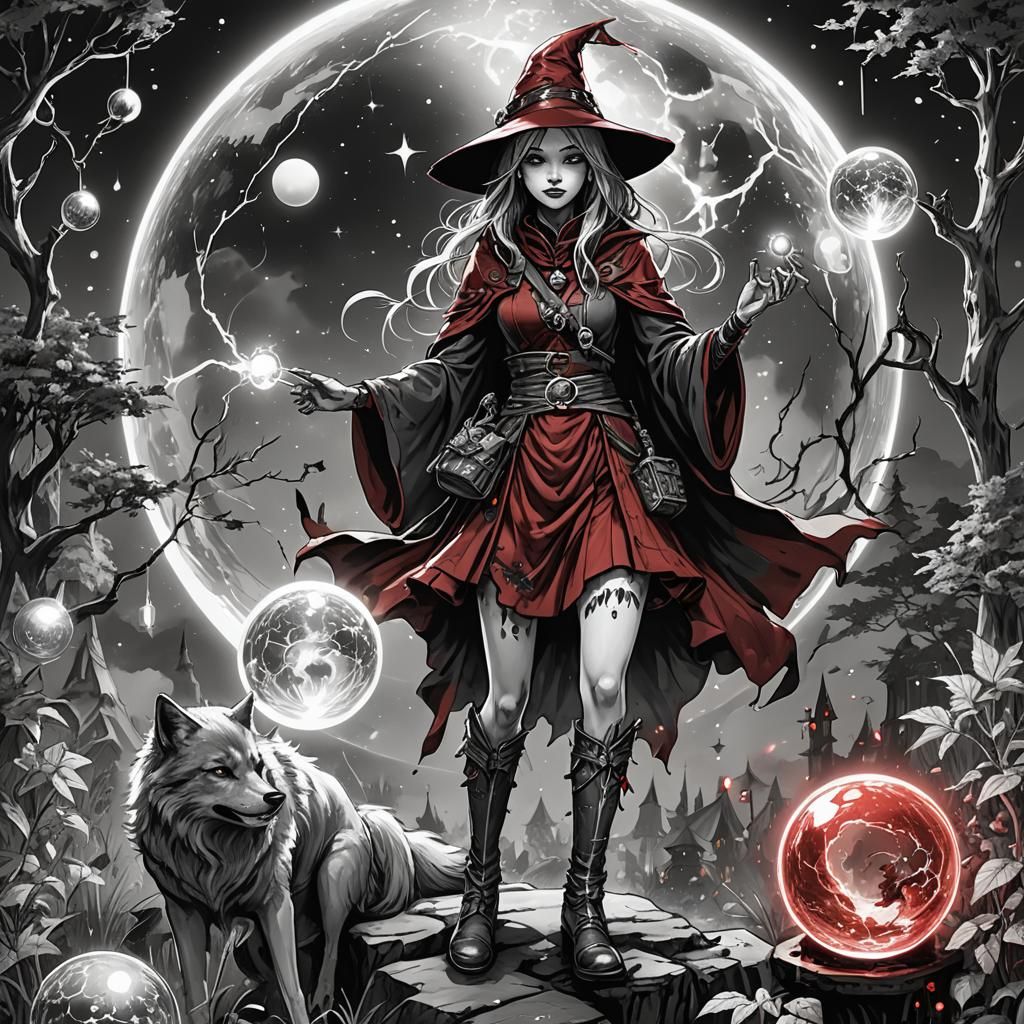 The Crimson Witch - AI Generated Artwork - NightCafe Creator