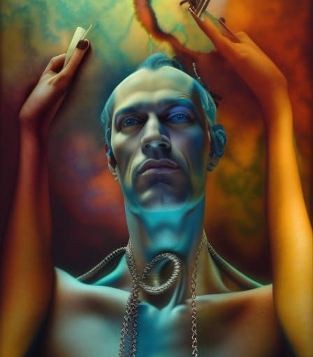 Surreal Portrait in Watercolor Masterpiece Style