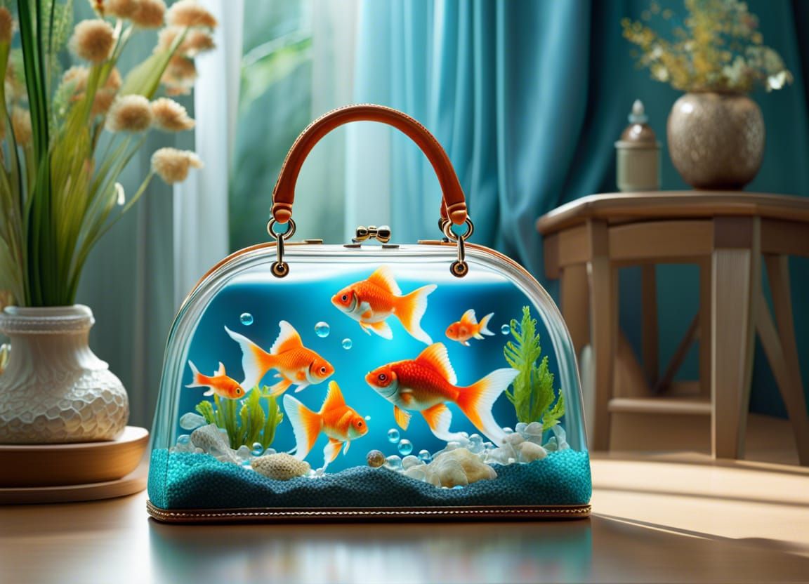 Goldfish Handbag gets a 0.9 Upgrade - AI Generated Artwork - NightCafe