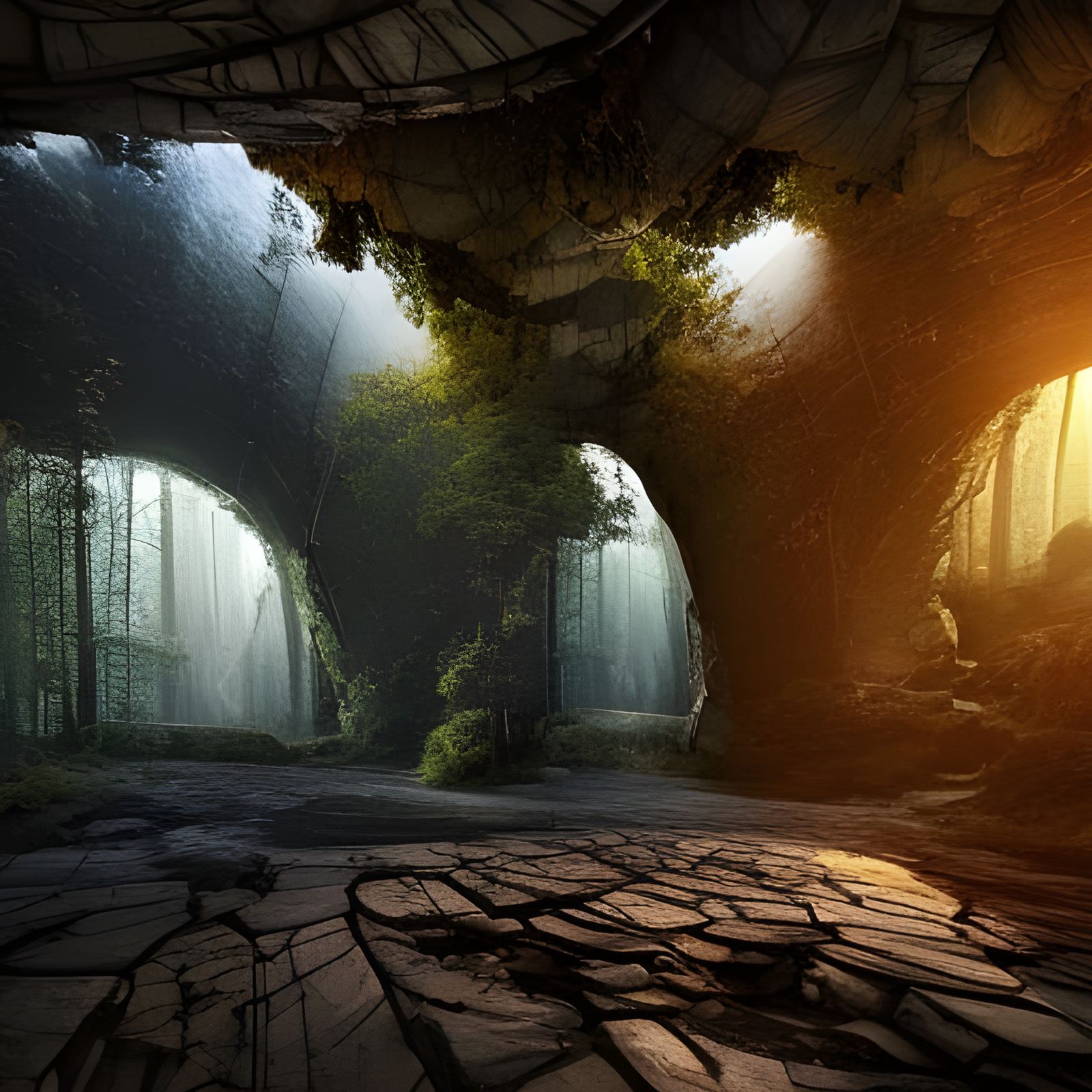 Hidden Cavern  by @Digital Bandit