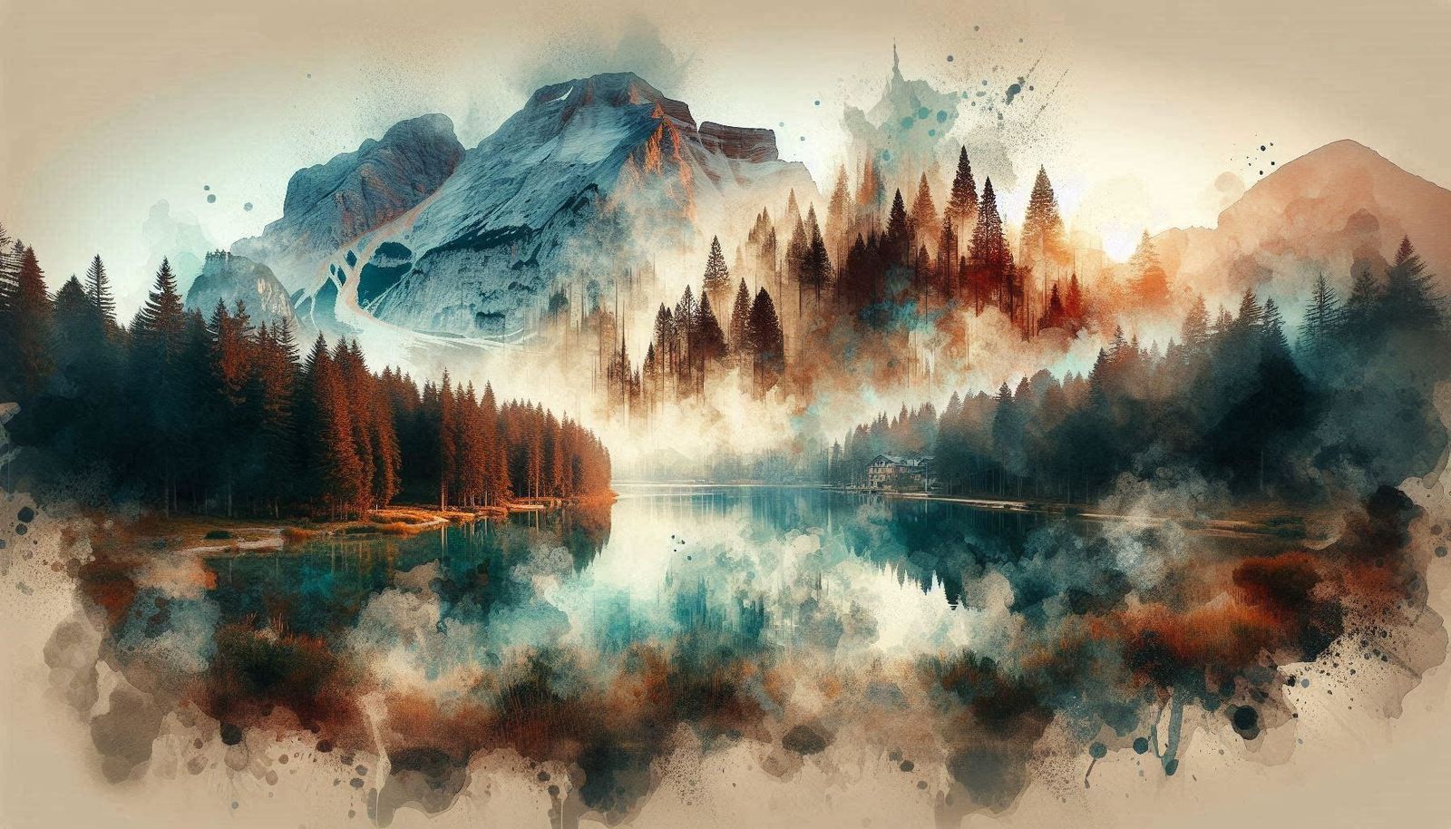 Watercolor Forrest Landscapes