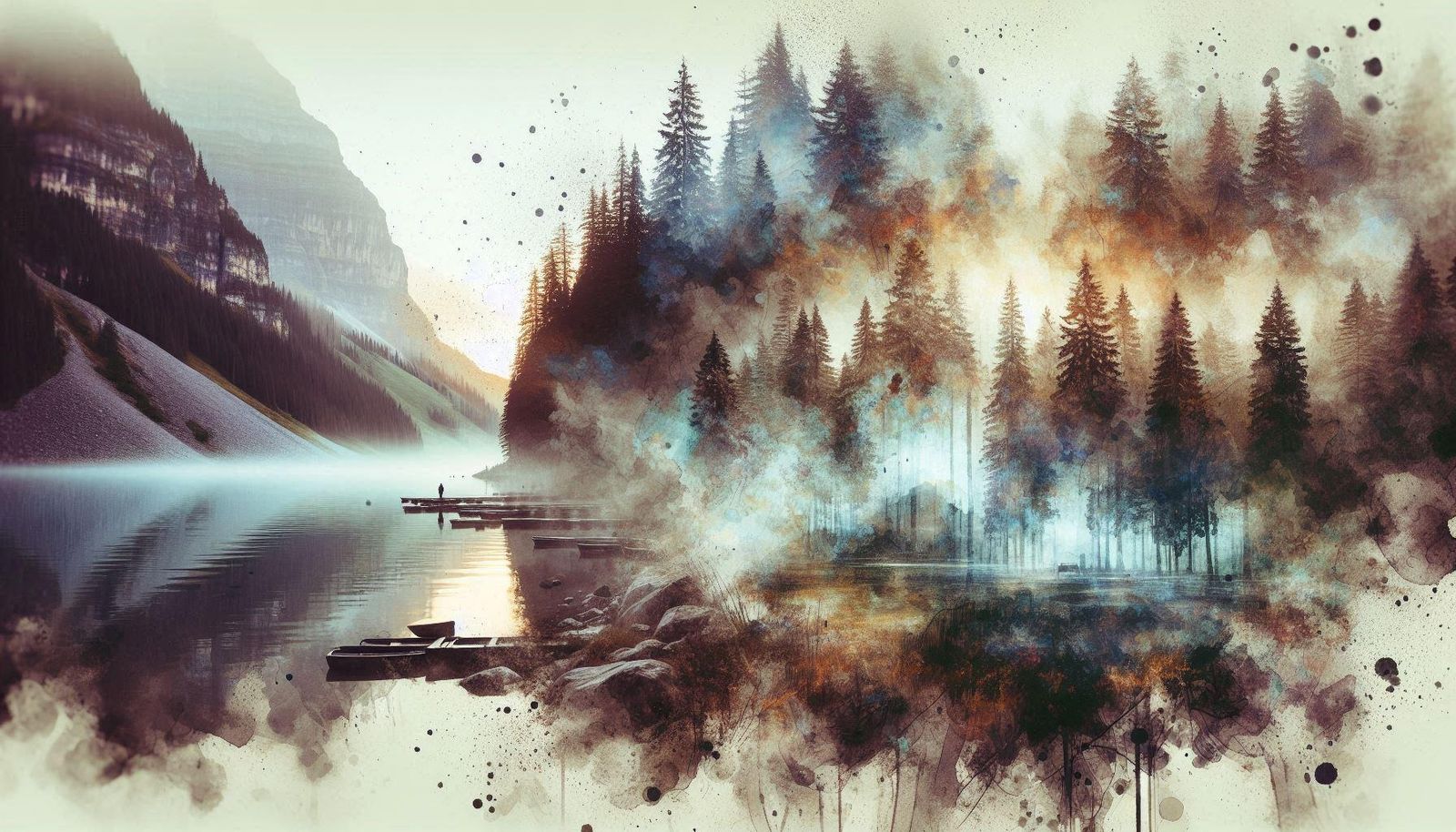 Watercolor Forrest Landscapes