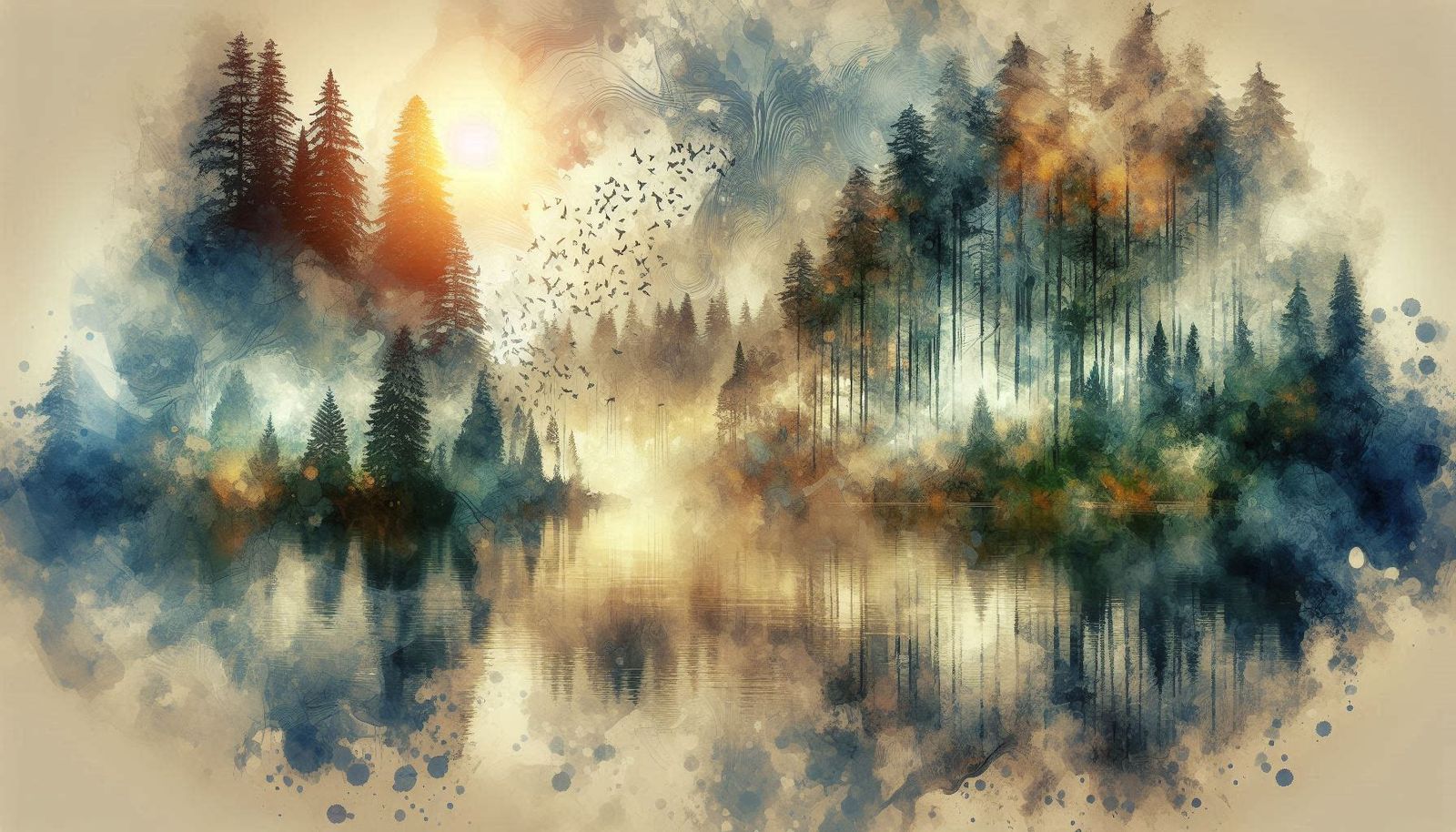 Watercolor Forrest Landscapes
