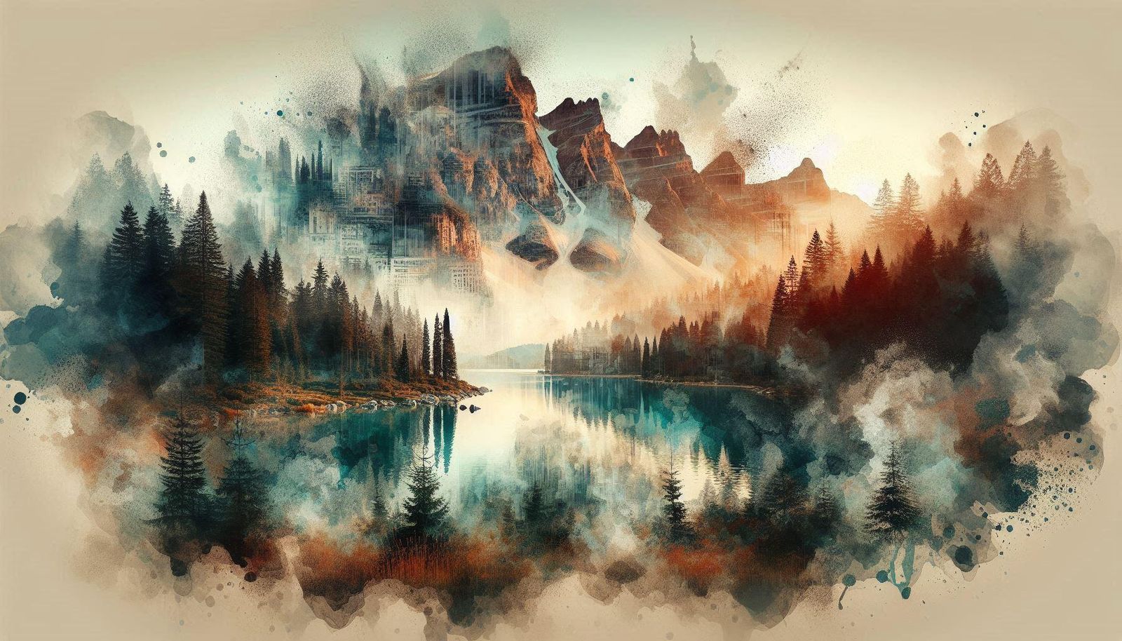 Watercolor Forrest Landscapes