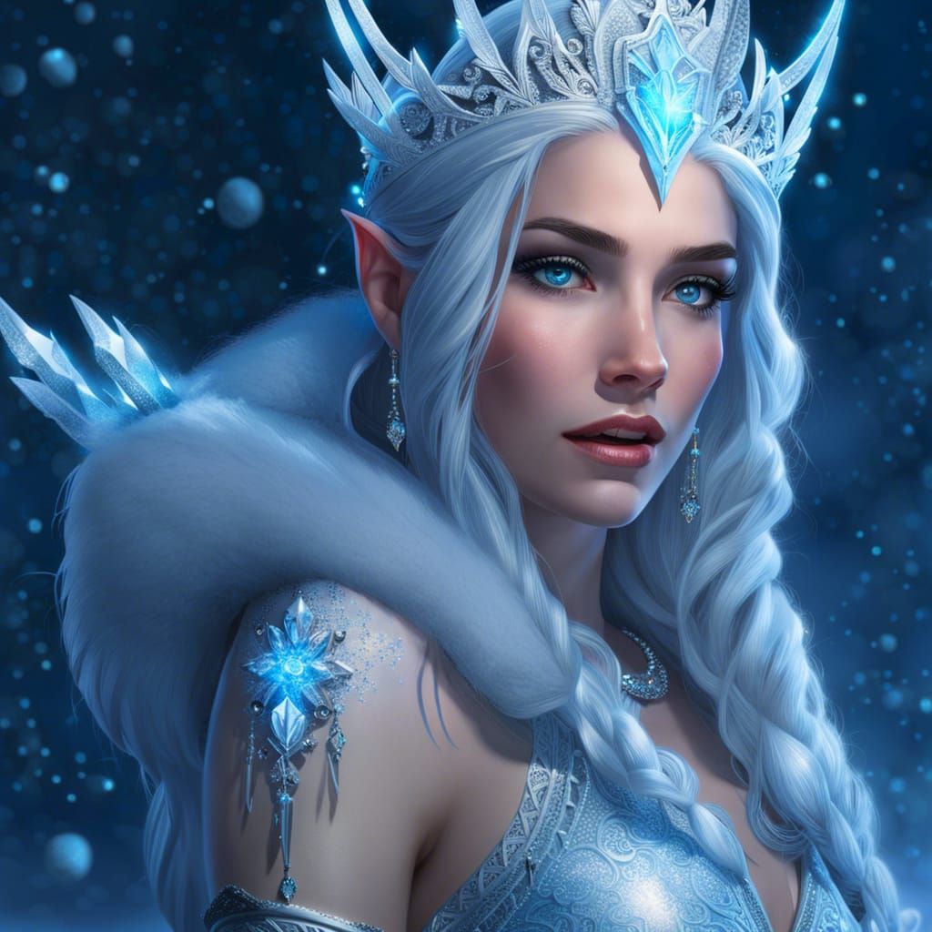 Elf Snow Queen - AI Generated Artwork - NightCafe Creator