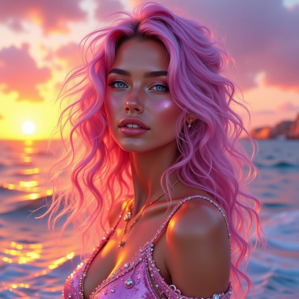 <lora:Neon Glow Gloss:1.0> <lora:Iridescent Beauty:1.0> <lora:Metal Fusion:1.0> <lora:Jelly Anime:1.0> <lora:Magical Water Flux:1.0> <lora:D...