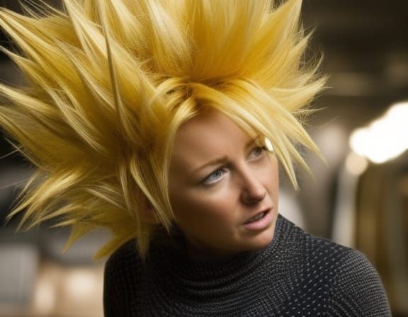 Realistic and Beautiful Super Sayayin female in a combat on ...