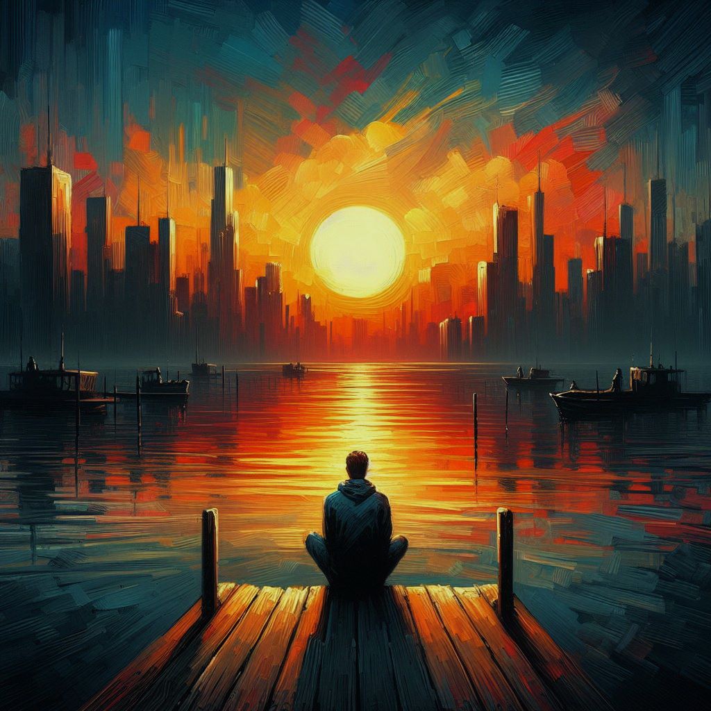 Contemplation at Dusk 🌆