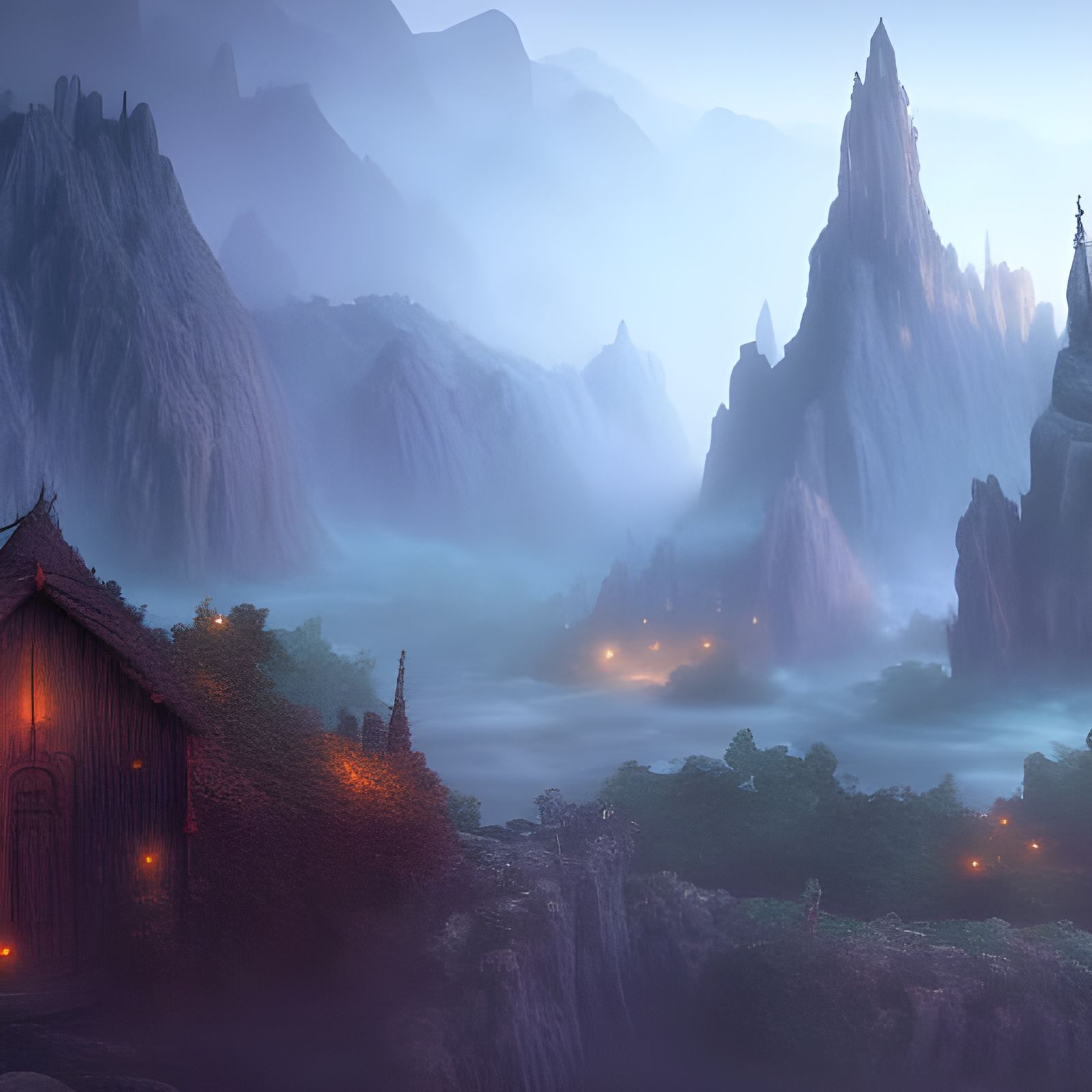 Misty Mountains  by @Alicia Hopkins