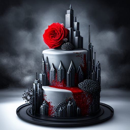 Bloody wedding cake - AI Generated Artwork - NightCafe Creator