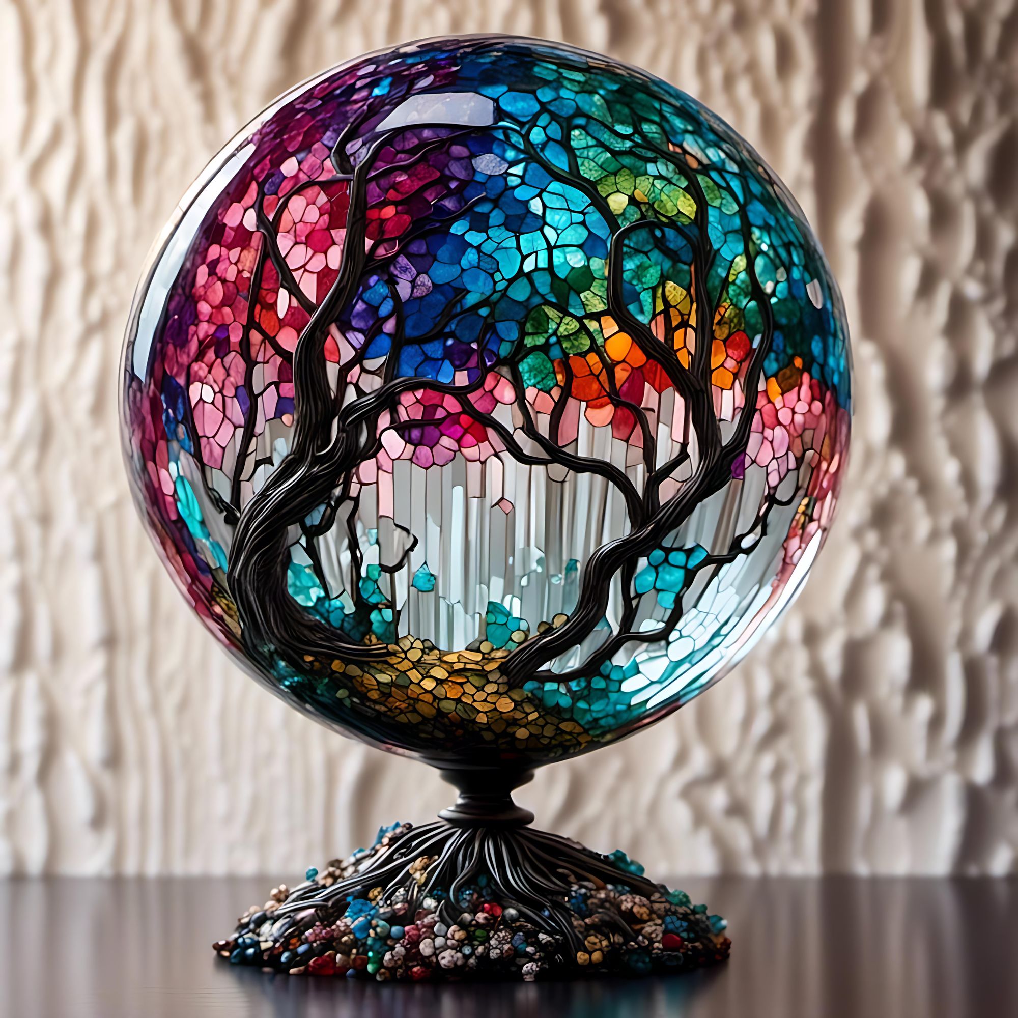 Glass fashion Tree Art Orb