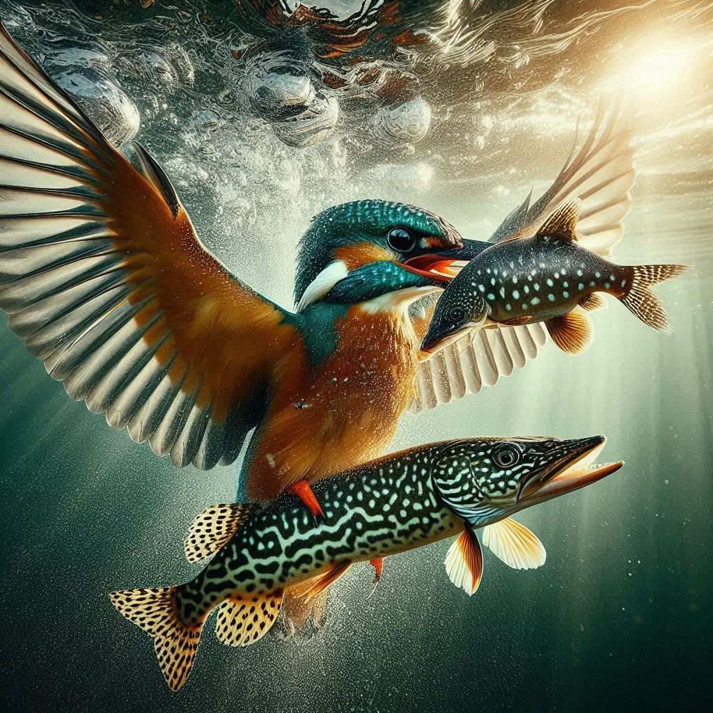 kingfisher and pike