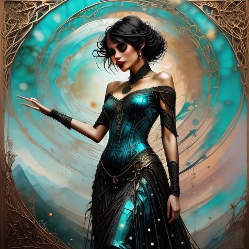 Turquoise and bronze