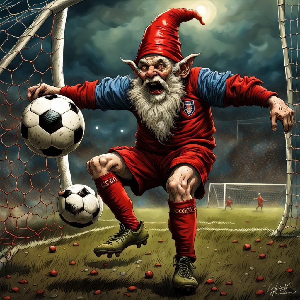 Gnome Soccer Goalkeeper - AI Generated Artwork - NightCafe Creator