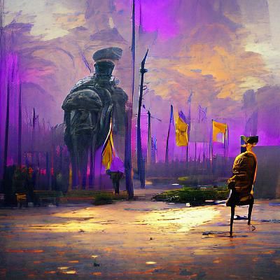 man stands alone aginst modern army