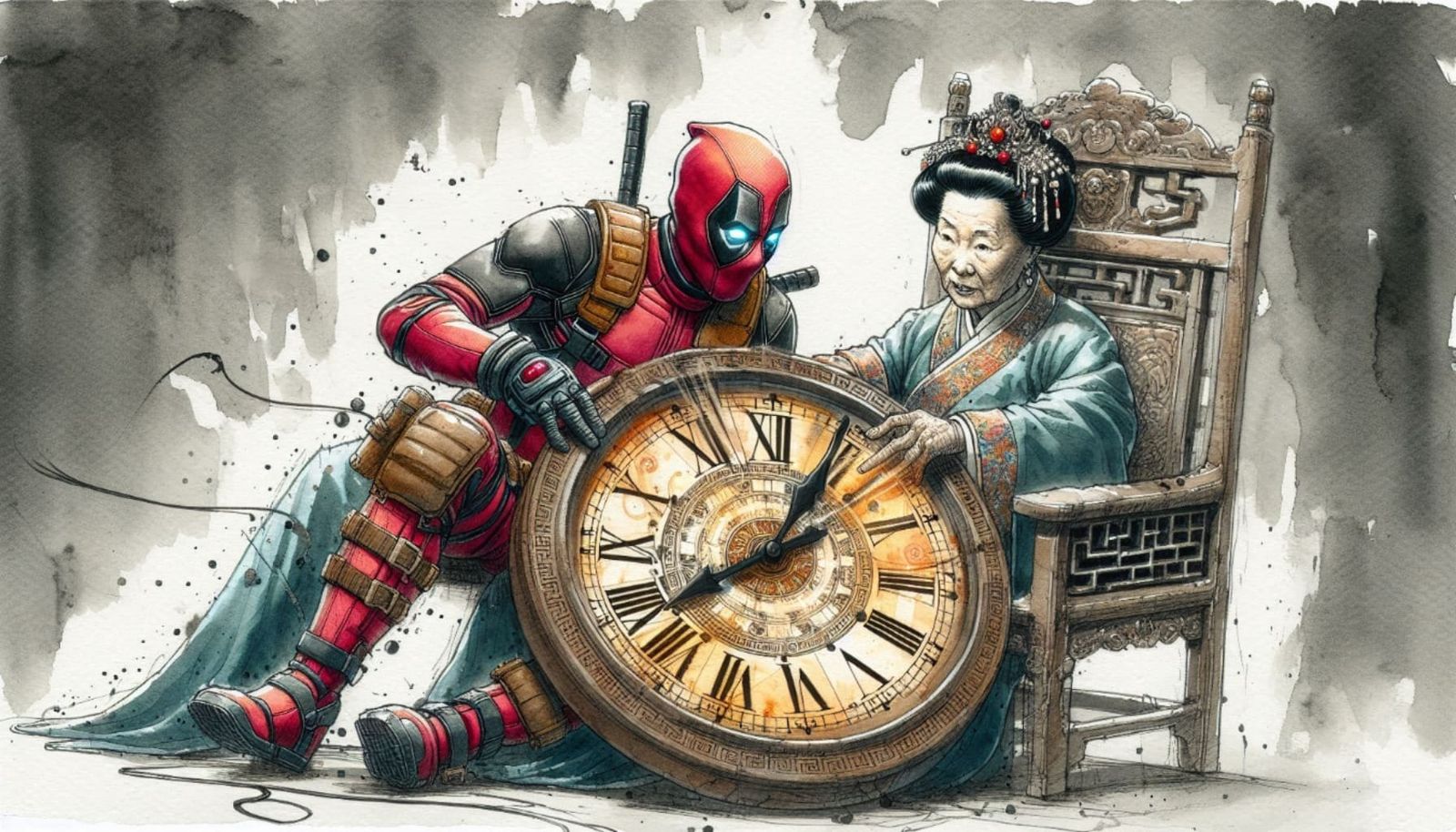 Deadpool explains time travel in the 1800's